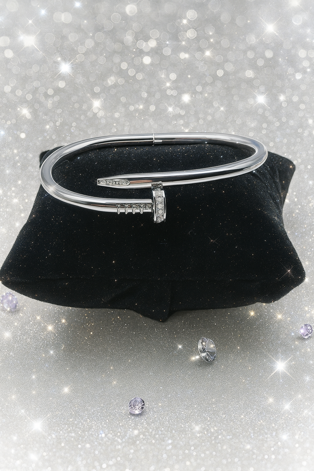 SILVER NAIL BRACELET