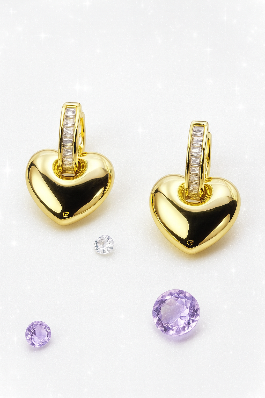 Gold Heart Earring